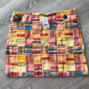 NEW J Crew Madras Skirt Size 4